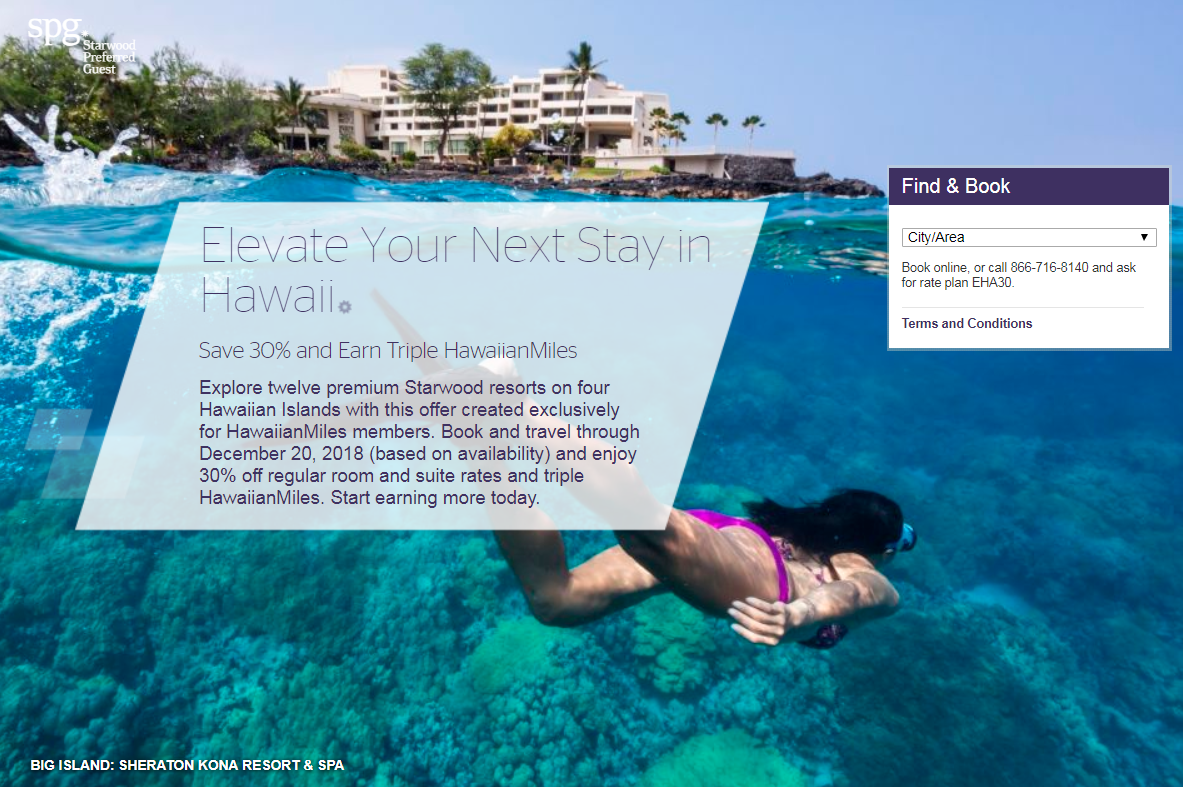 SPG Hawaii 30 Percent Off