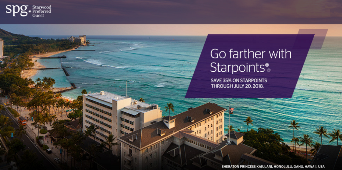 SPG Starpoints Sale July 20 2018